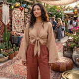 Bohemian Embroidered Cotton Linen Kimono Cardigan Beach Cover-up